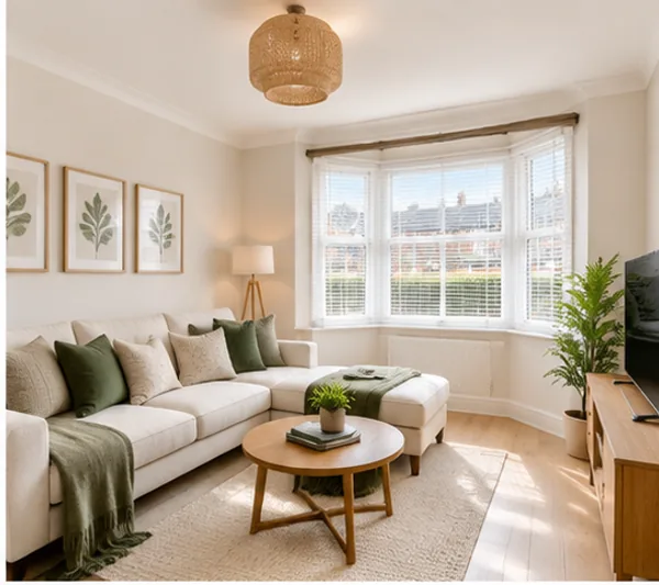 Bright living room in an Aubervilliers semi-detached home
